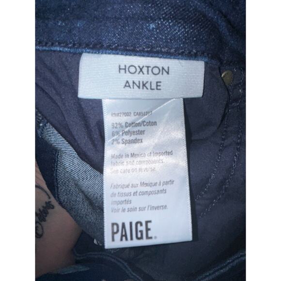 Paige cowboy cowgirl Y2k Hoxton Ankle  Blue  Baylor Distressed Western Jeans - Picture 9 of 9